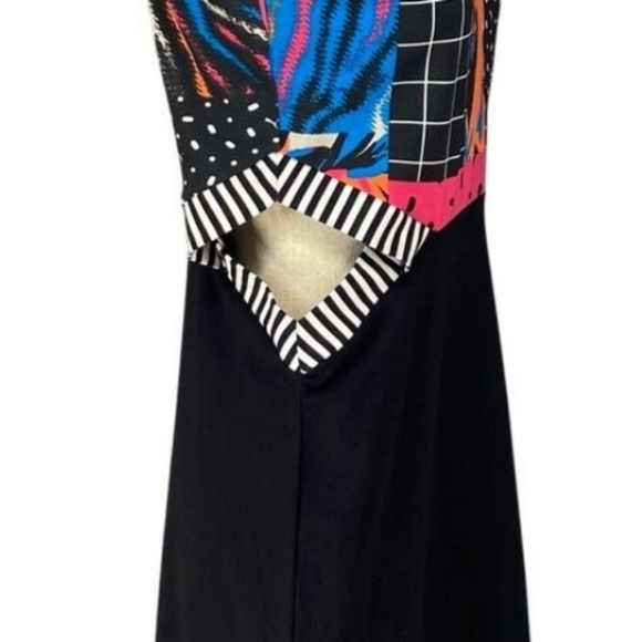 Puma Classics Clash All Over Print Cutout Dress Size L - Picture 3 of 16